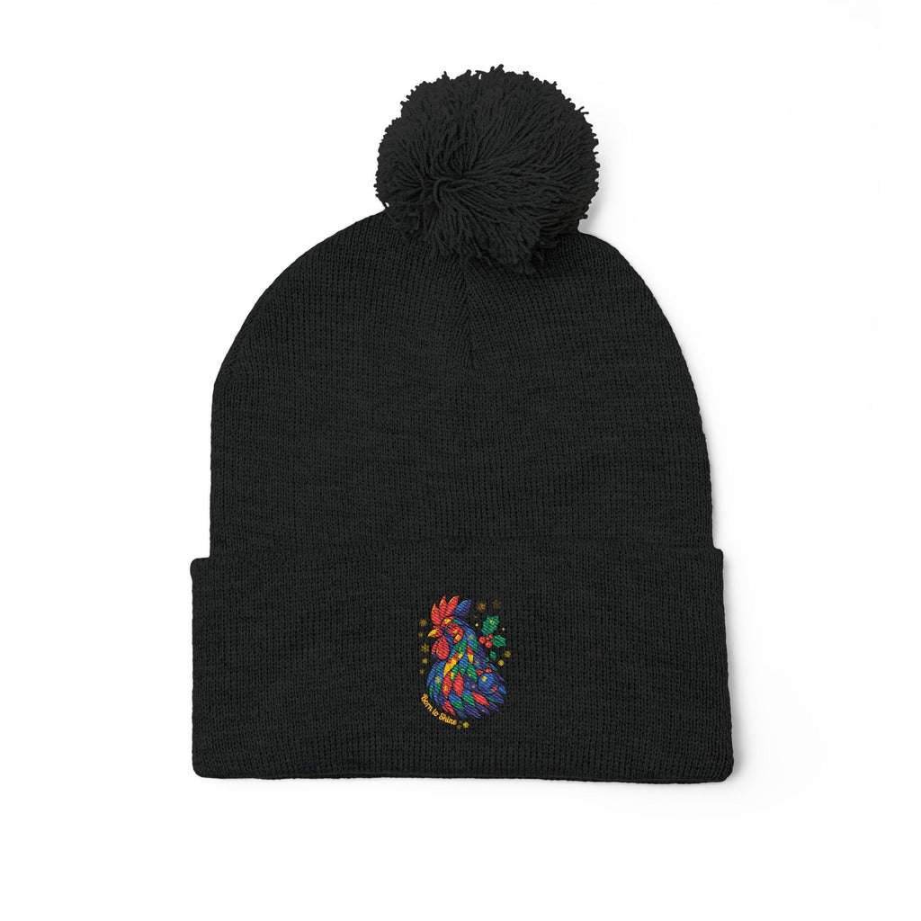 Born to Shine – Cozy Pom Knit Beanie