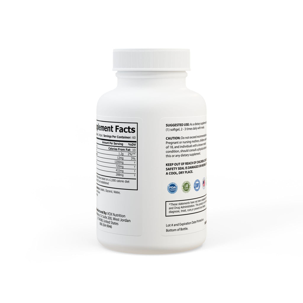 WildBound Omega 3 Fish Oil Supplement (60 Softgels) - Hidden Realm Essentials