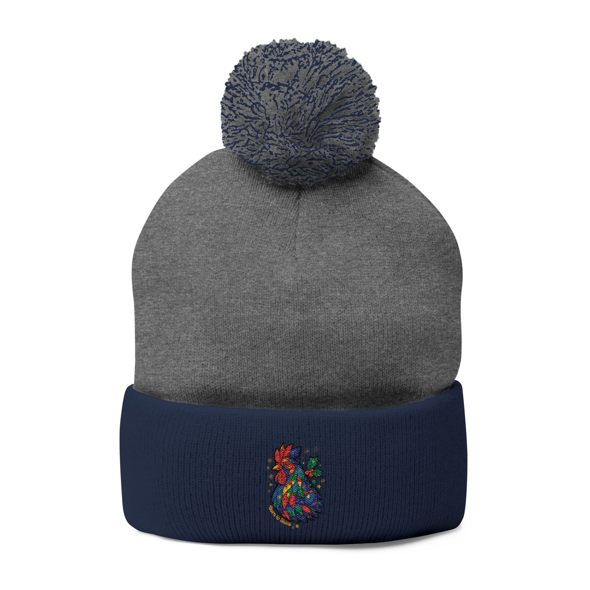Born to Shine – Cozy Pom Knit Beanie