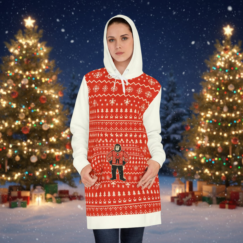 Bigfoots Ugly Christmas Sweater – Women’s Hoodie Dress