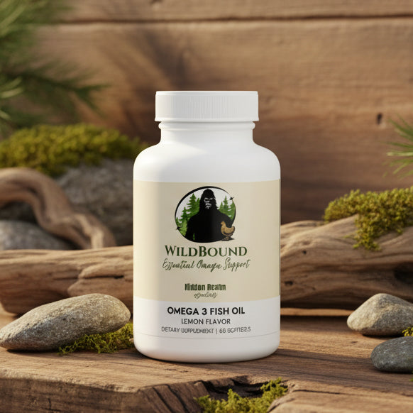 WildBound Omega 3 Fish Oil Supplement (60 Softgels) - Hidden Realm Essentials
