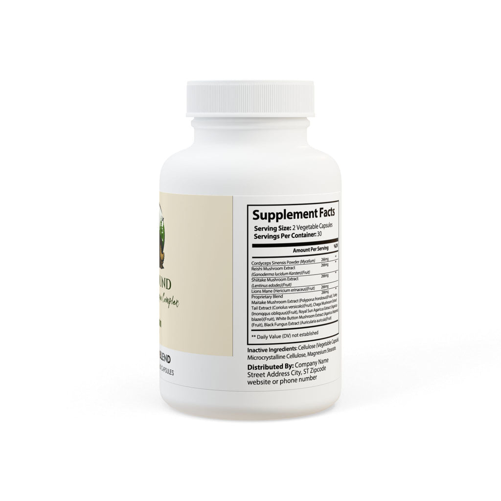WildBound Mushroom Complex Blend Supplement (60 Capsules) -  Hidden Realm Essentials
