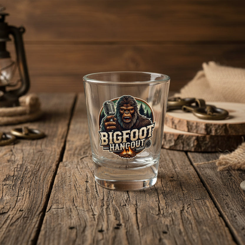 Bigfoot Hangout Logo Shot Glass — 1.5 oz Collectible