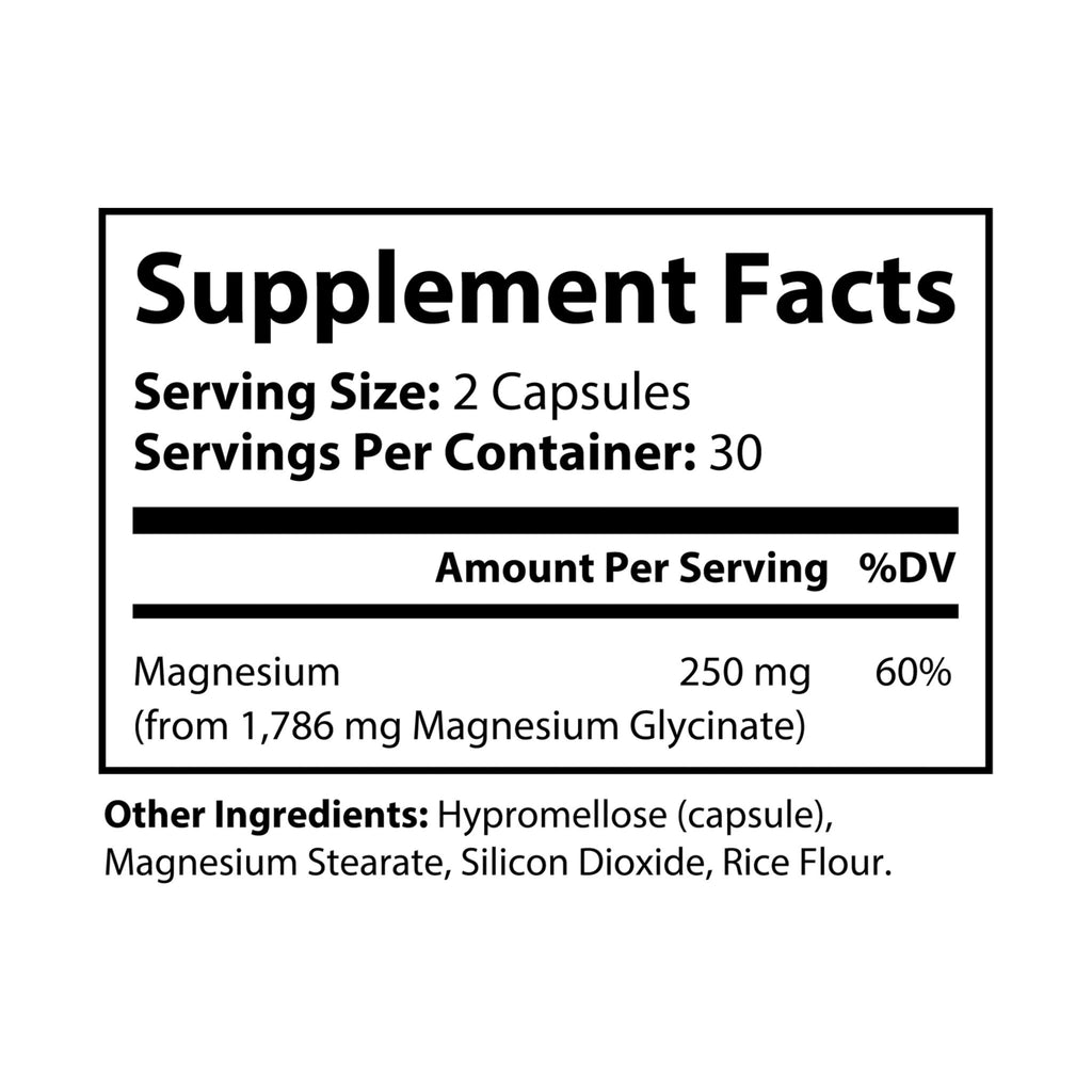 WildBound Magnesium Glycinate Supplement (60 Capsules) - Hidden Realm Essentials