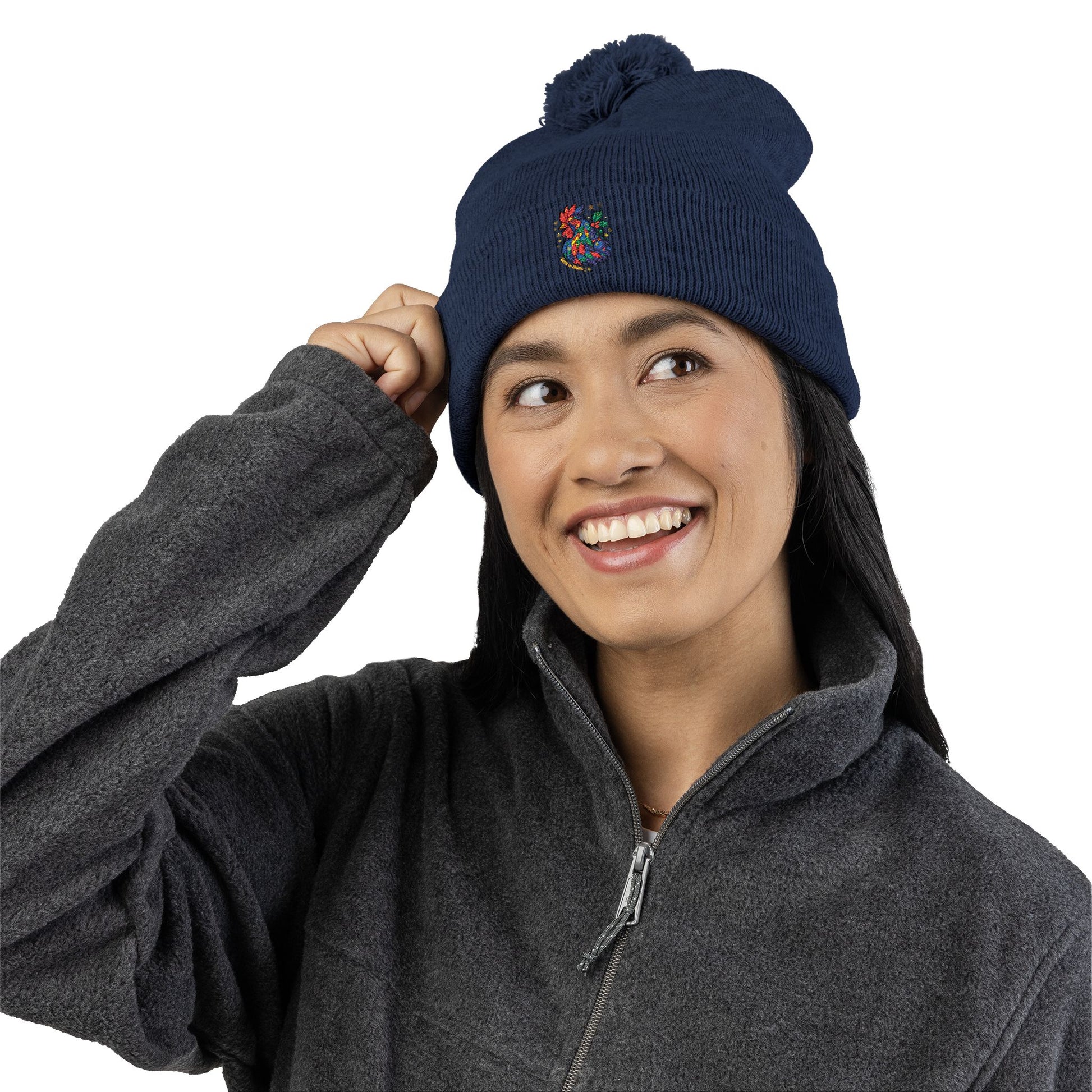 Born to Shine – Cozy Pom Knit Beanie