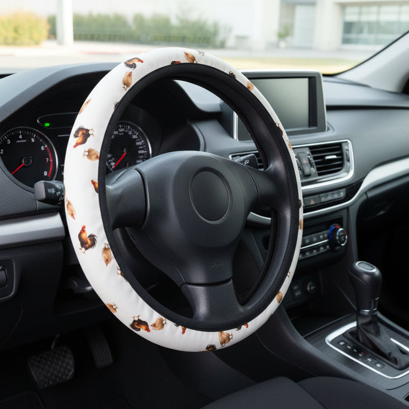 Golden Watch / Feather & Fire Steering Wheel Cover