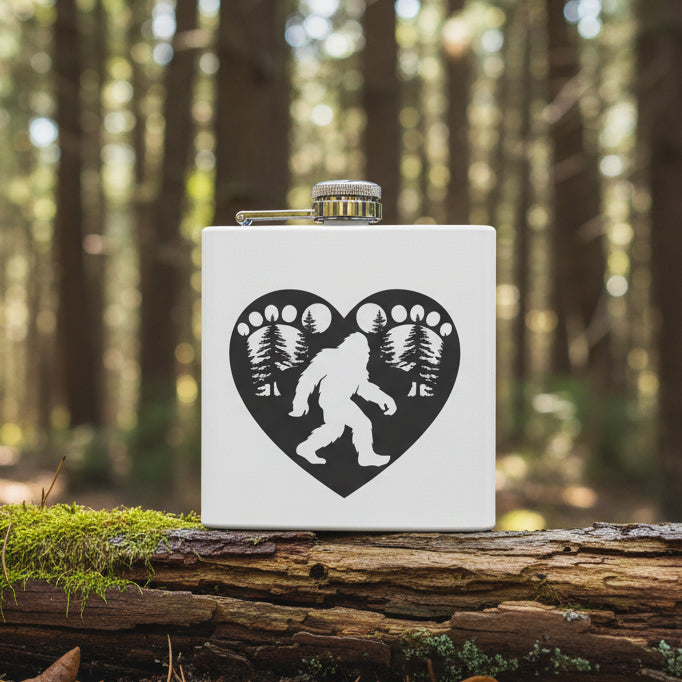 Dark Heart of the Wild – Bigfoot Love Stainless Steel Flask