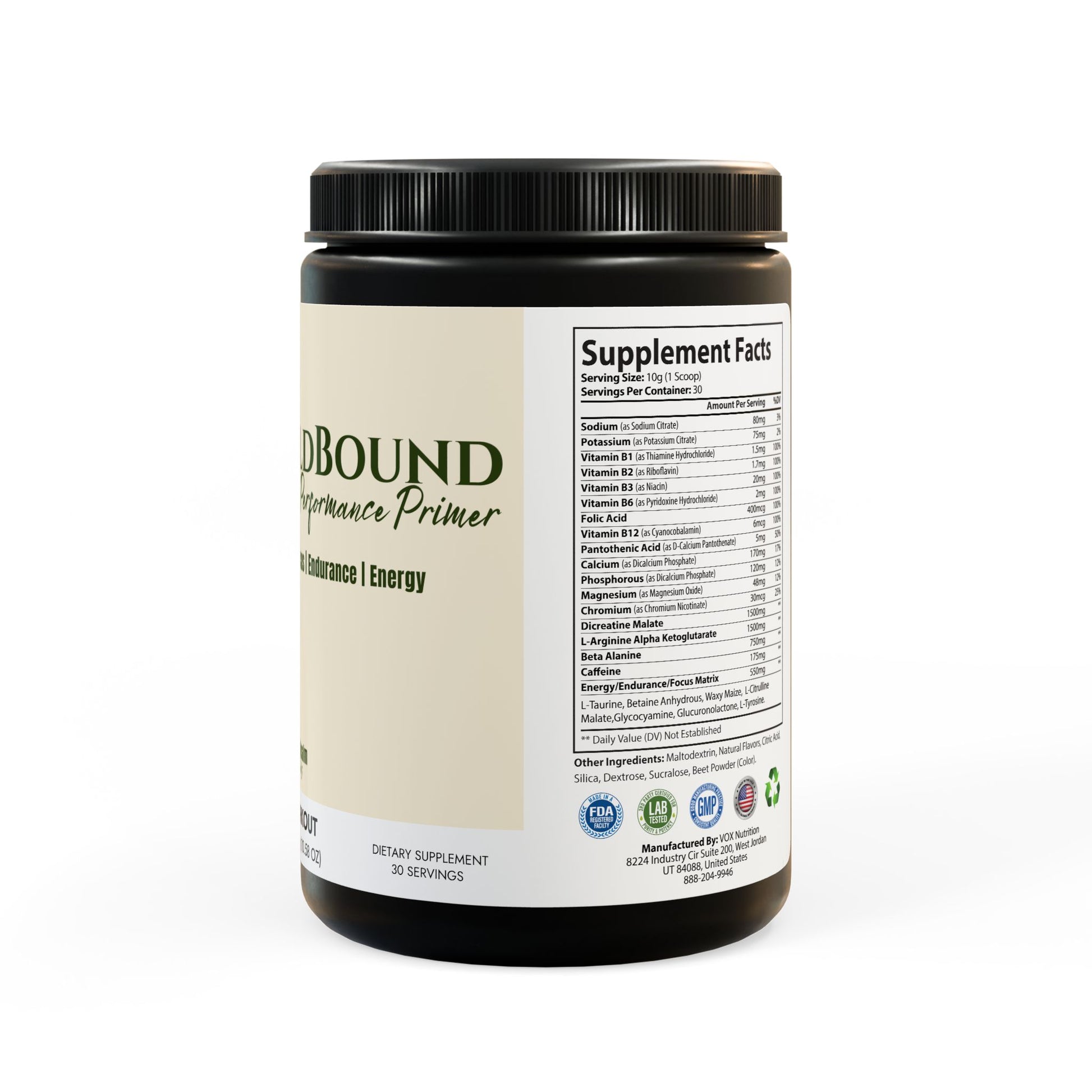 WildBound Pre-Workout Supplement, Watermelon (300g, 10.58oz) - Hidden Realm Essentials
