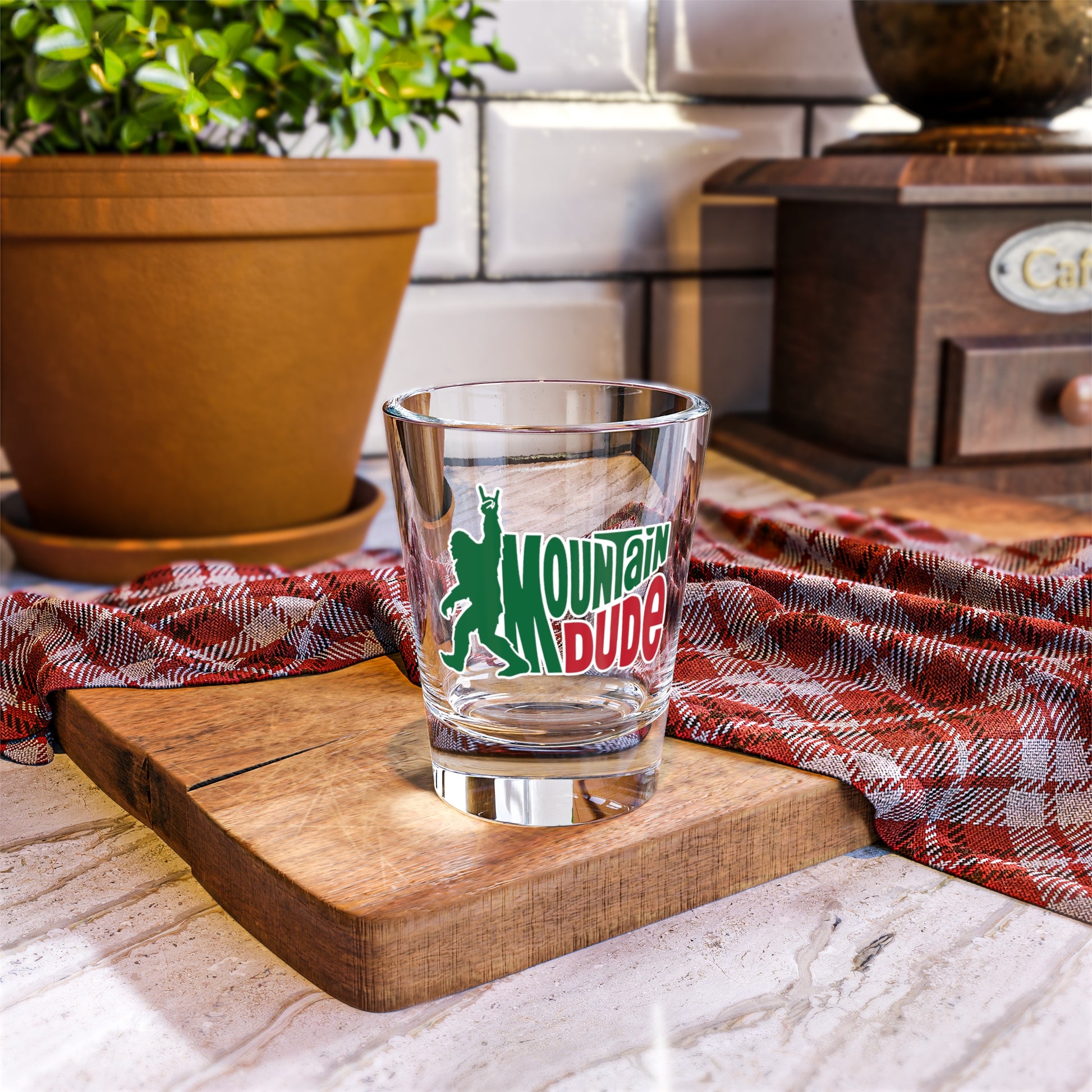 Mountain Dude Shot Glass