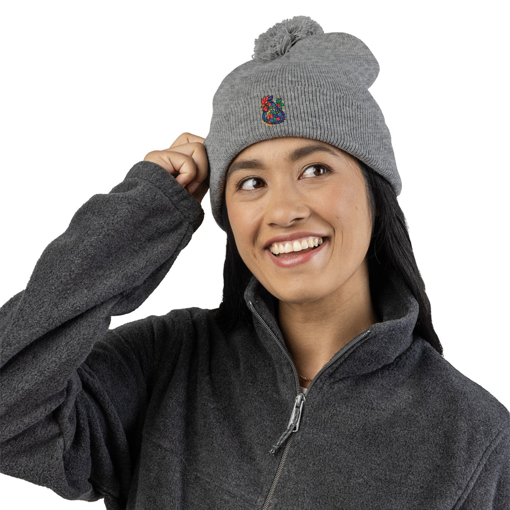 Born to Shine – Cozy Pom Knit Beanie