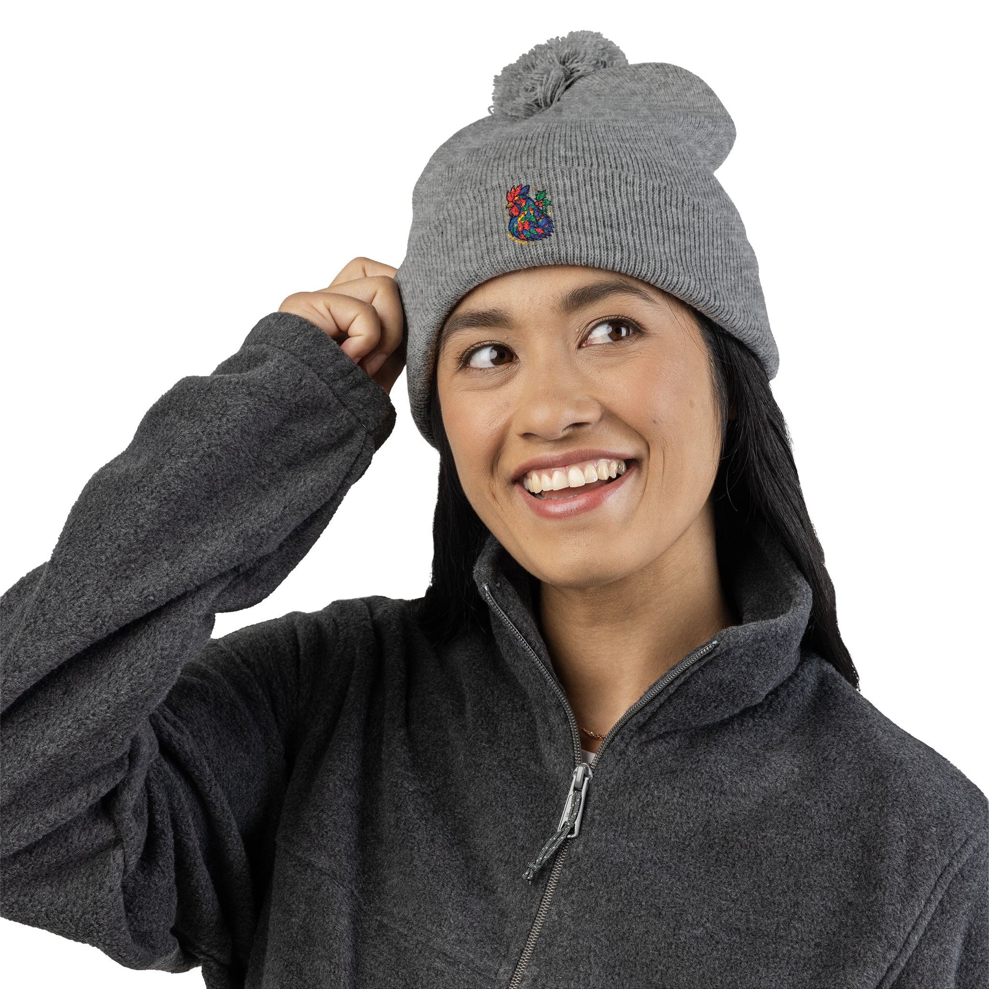 Born to Shine – Cozy Pom Knit Beanie