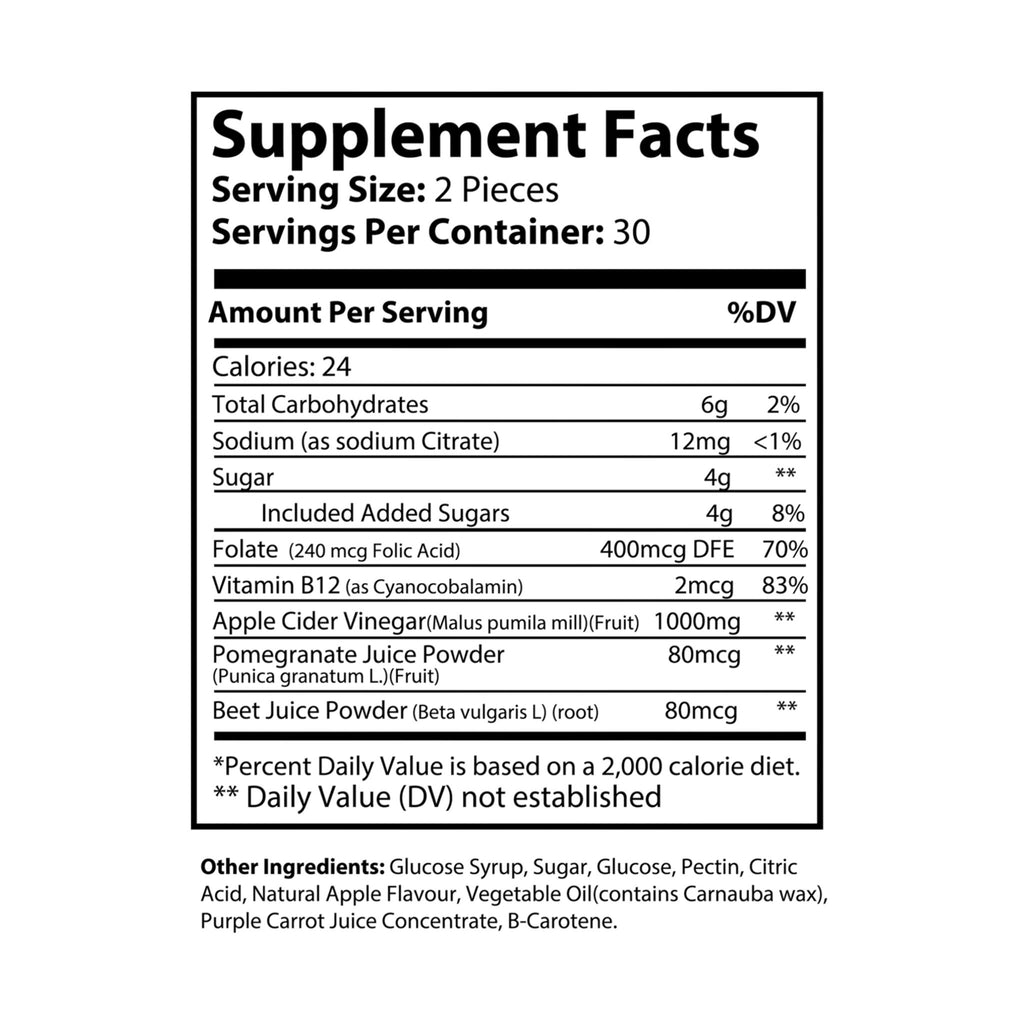 WildBound Apple Cider Vinegar Gummies (60 Gummies) - Hidden Realm Essentials