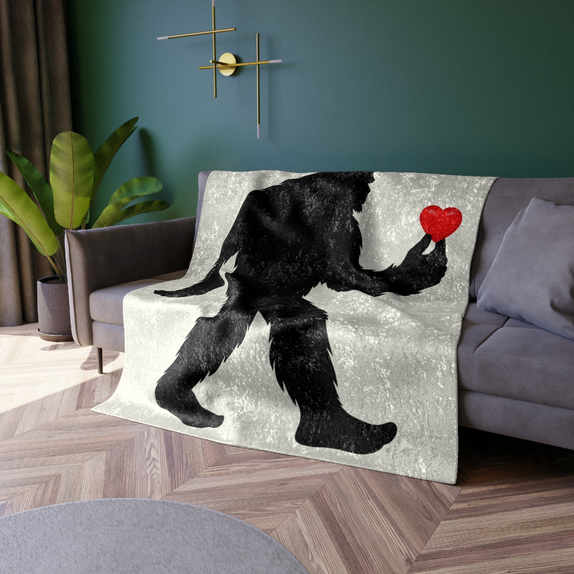 Gentle Giant – Valentine’s Crushed Velvet Throw Blanket