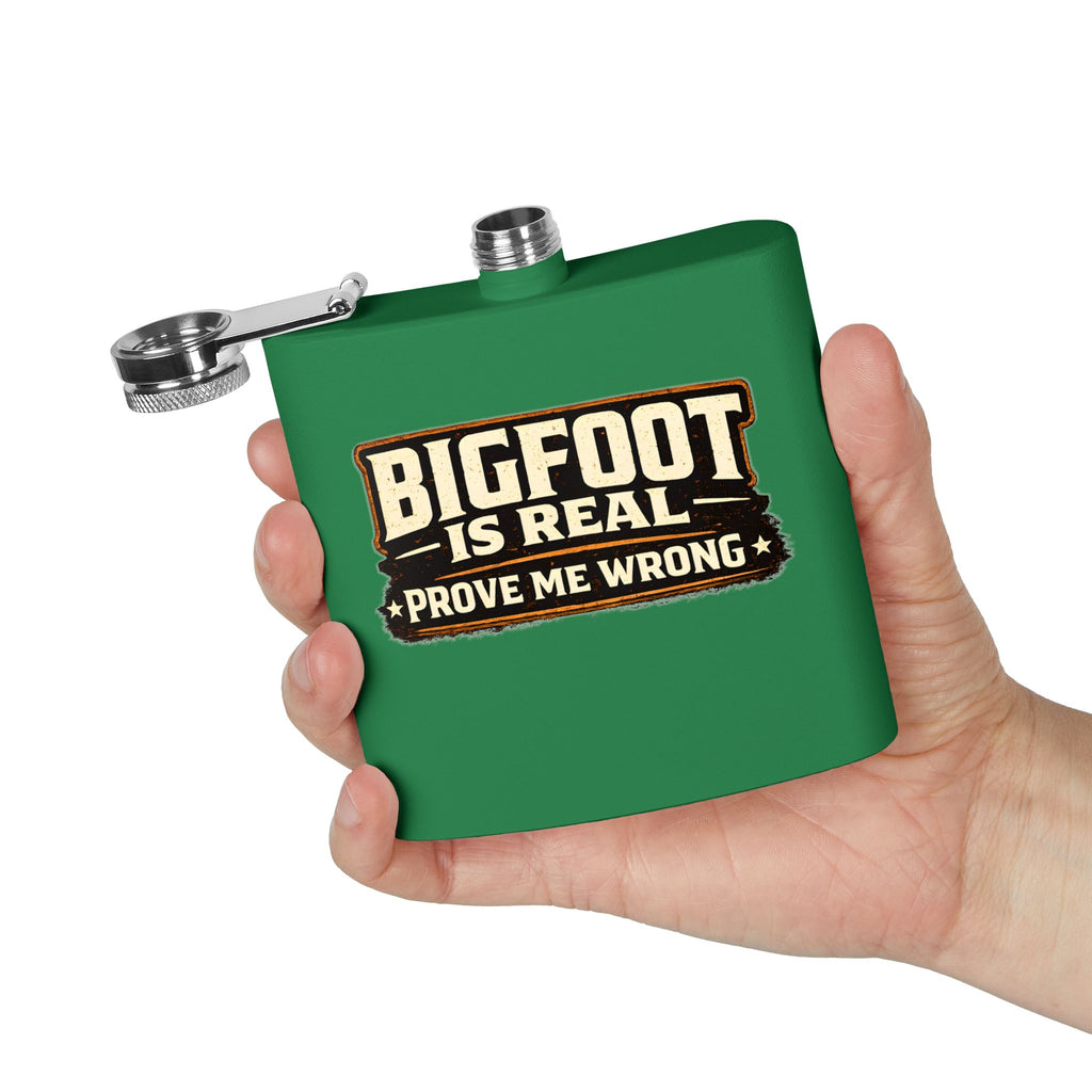 Bigfoot Is Real Flask – 6oz Stainless Steel Hip Flask