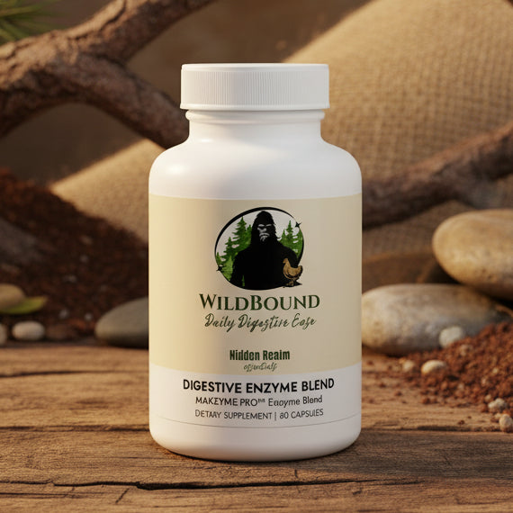 WildBound Digestive Enzyme Blend Supplement (60 Capsules) - Hidden Realm Essentials