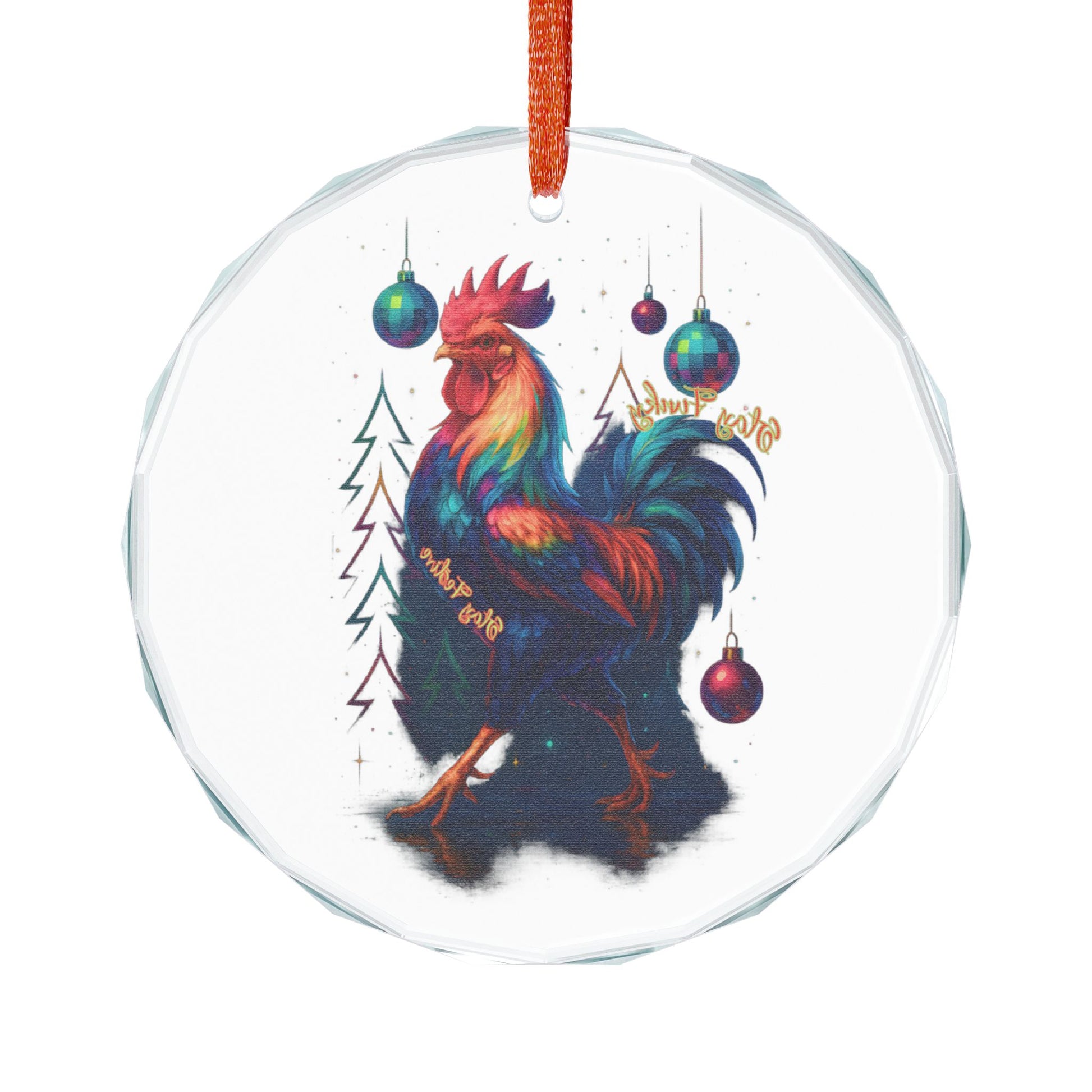Stay Funky, Stay Festive – Crystal Glass Ornament