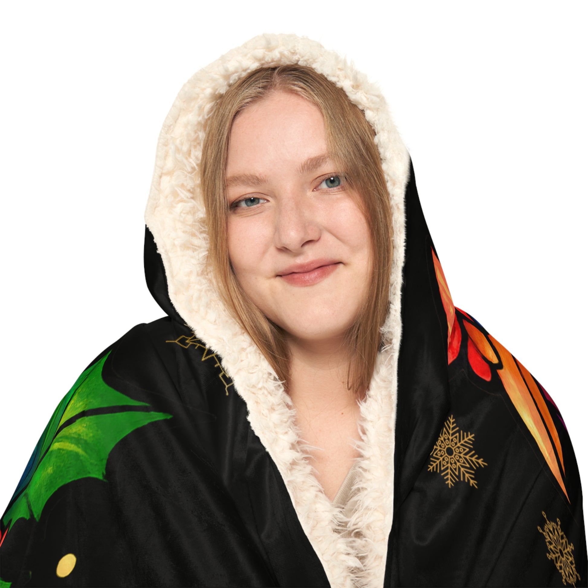 Born to Shine – Holiday Rooster Hooded Snuggle Blanket