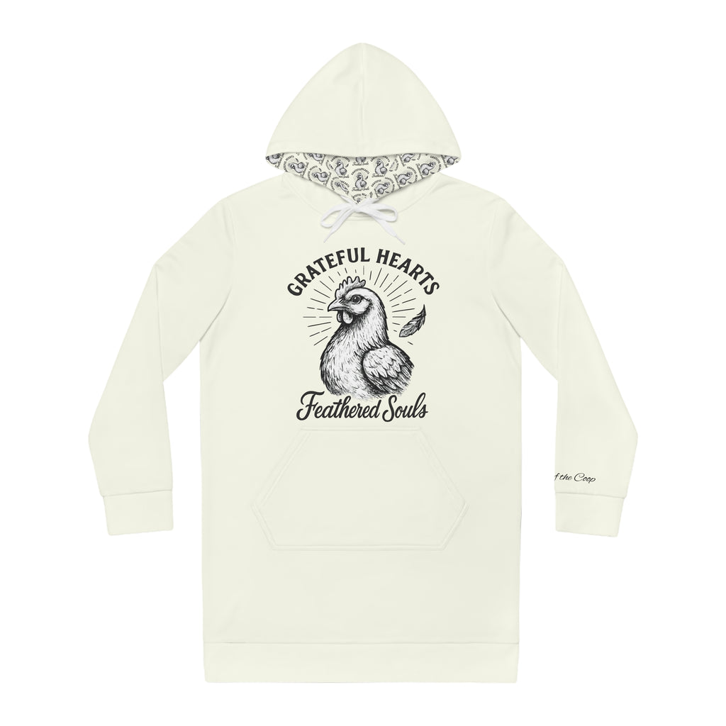 Grateful Hearts, Feathered Souls Women’s Hoodie Dress