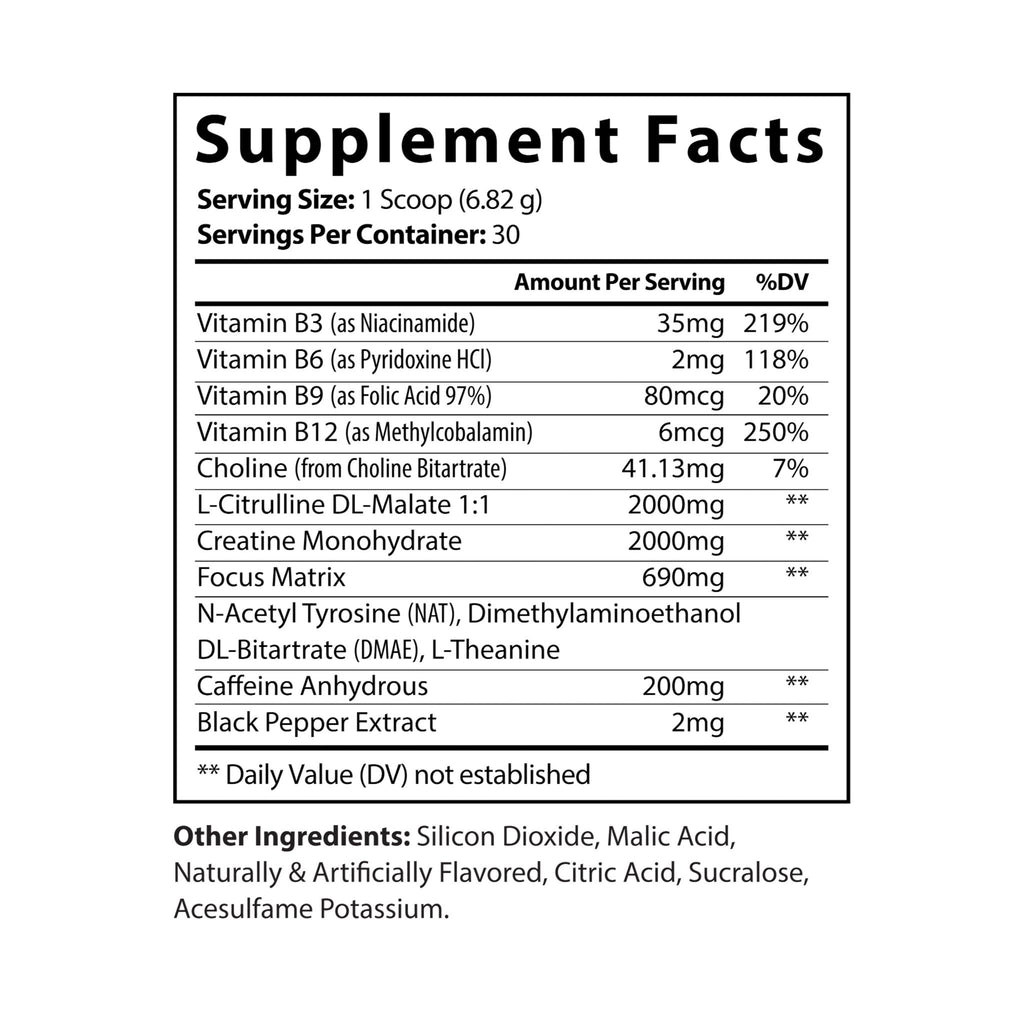 WildBound Pre-Workout Supplement, Fruit Punch (204g, 7.1oz) - Hidden Realm Essentials