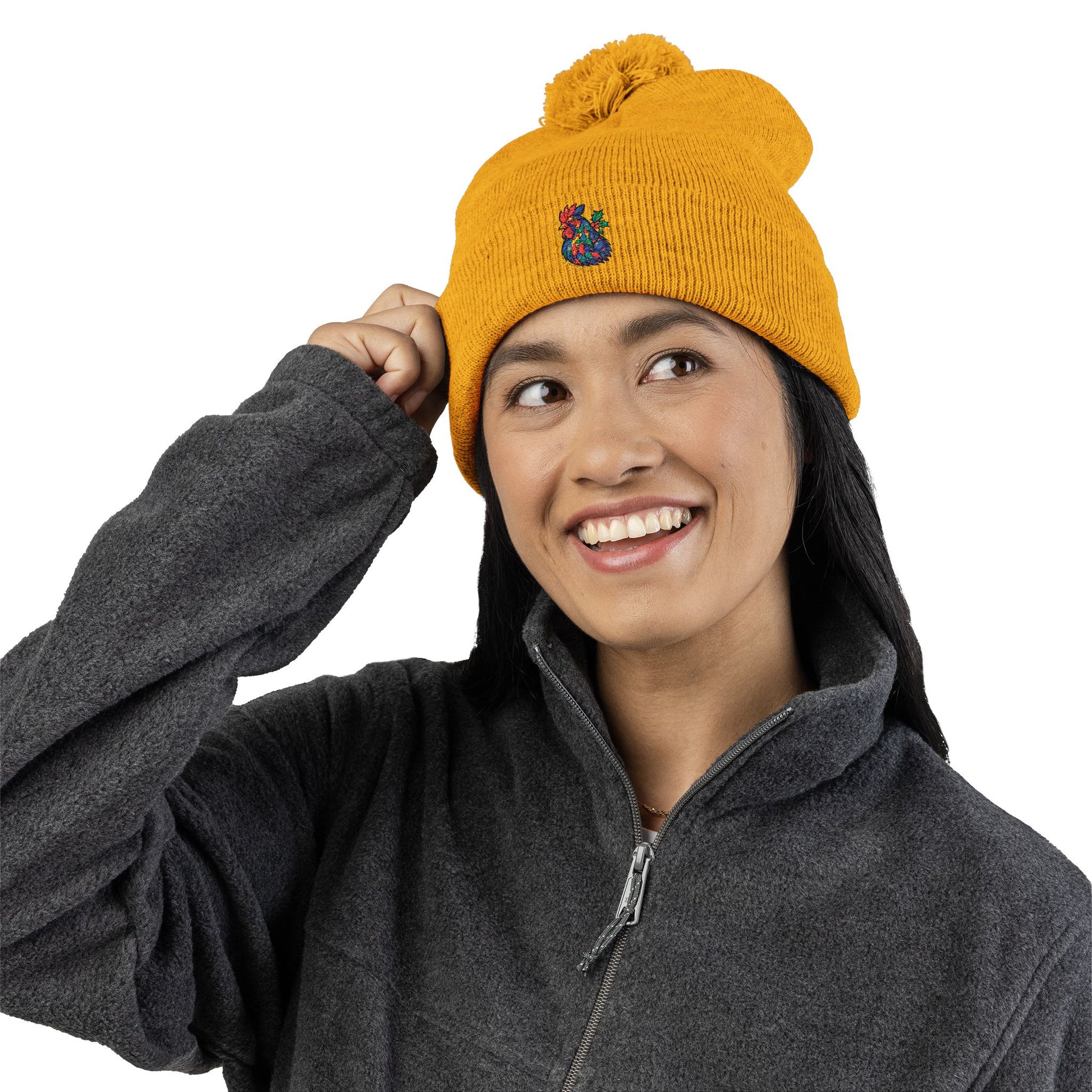 Born to Shine – Cozy Pom Knit Beanie
