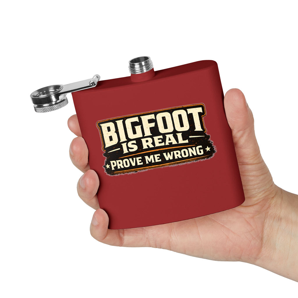 Bigfoot Is Real Flask – 6oz Stainless Steel Hip Flask