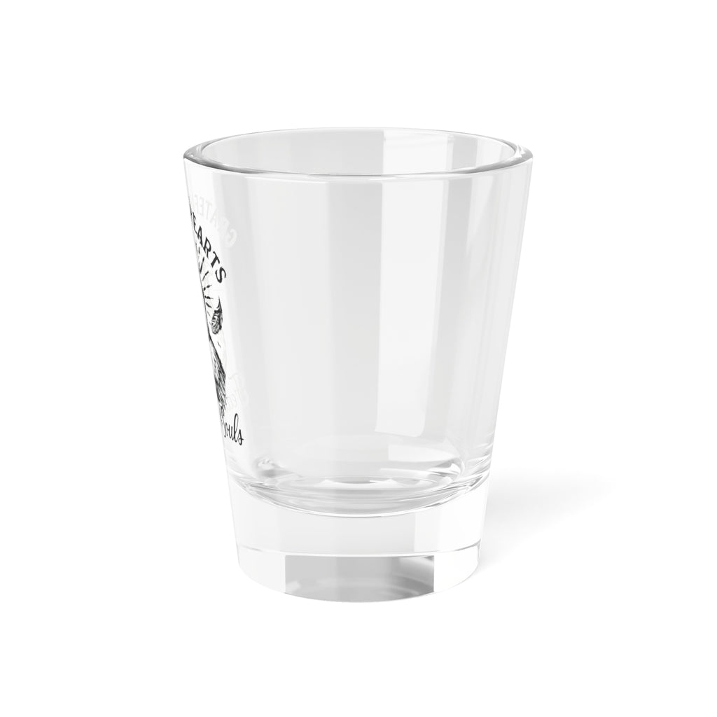 Grateful Hearts Feathered Souls Shot Glass