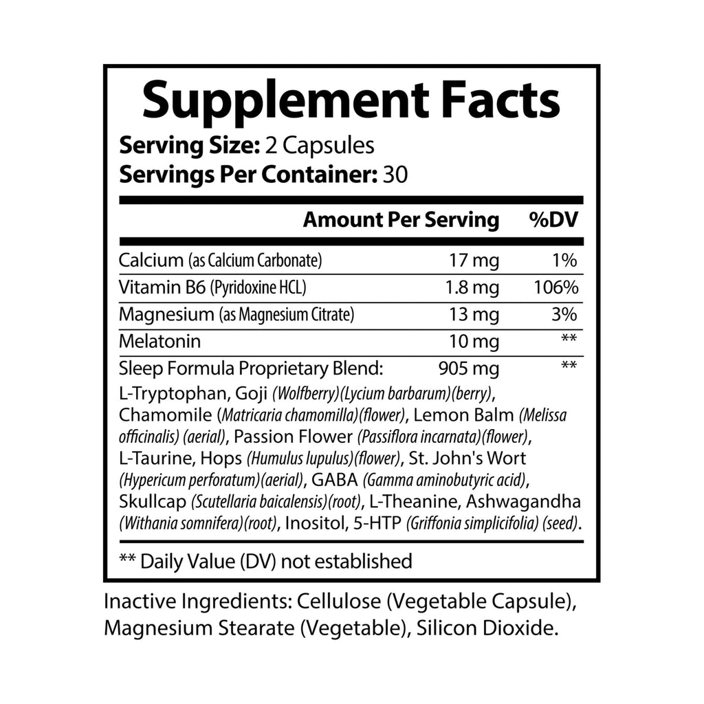 WildBound Sleep Complex Supplement (60 Capsules) - Hidden Realm Essentials
