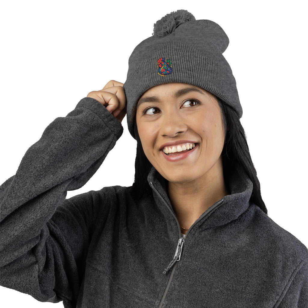 Born to Shine – Cozy Pom Knit Beanie