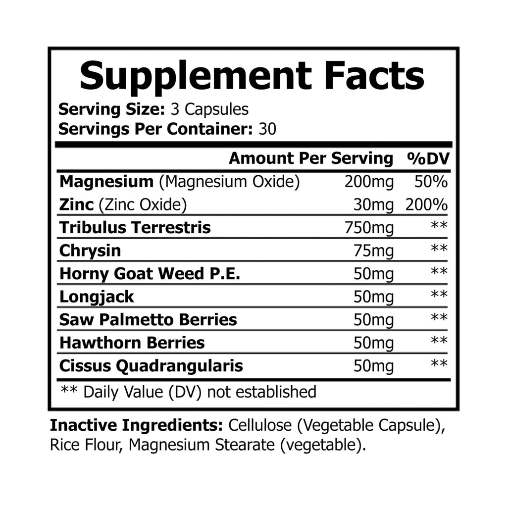 WildBound Magnesium Zinc Supplement (90 Capsules) - Hidden Realm Essentials