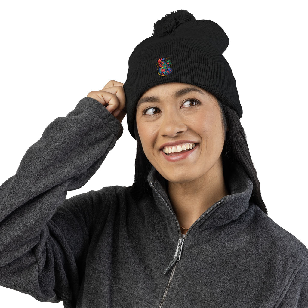 Born to Shine – Cozy Pom Knit Beanie