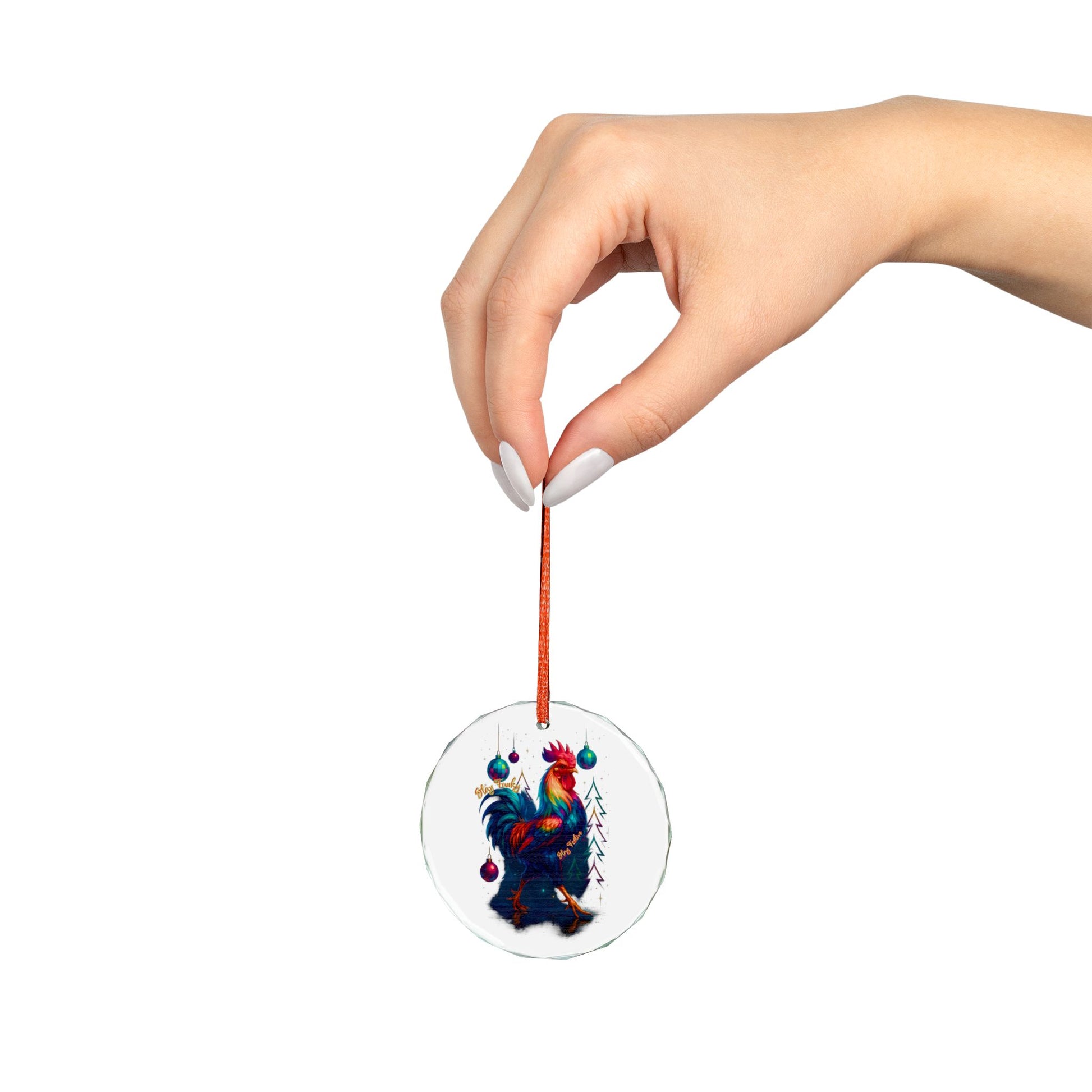 Stay Funky, Stay Festive – Crystal Glass Ornament