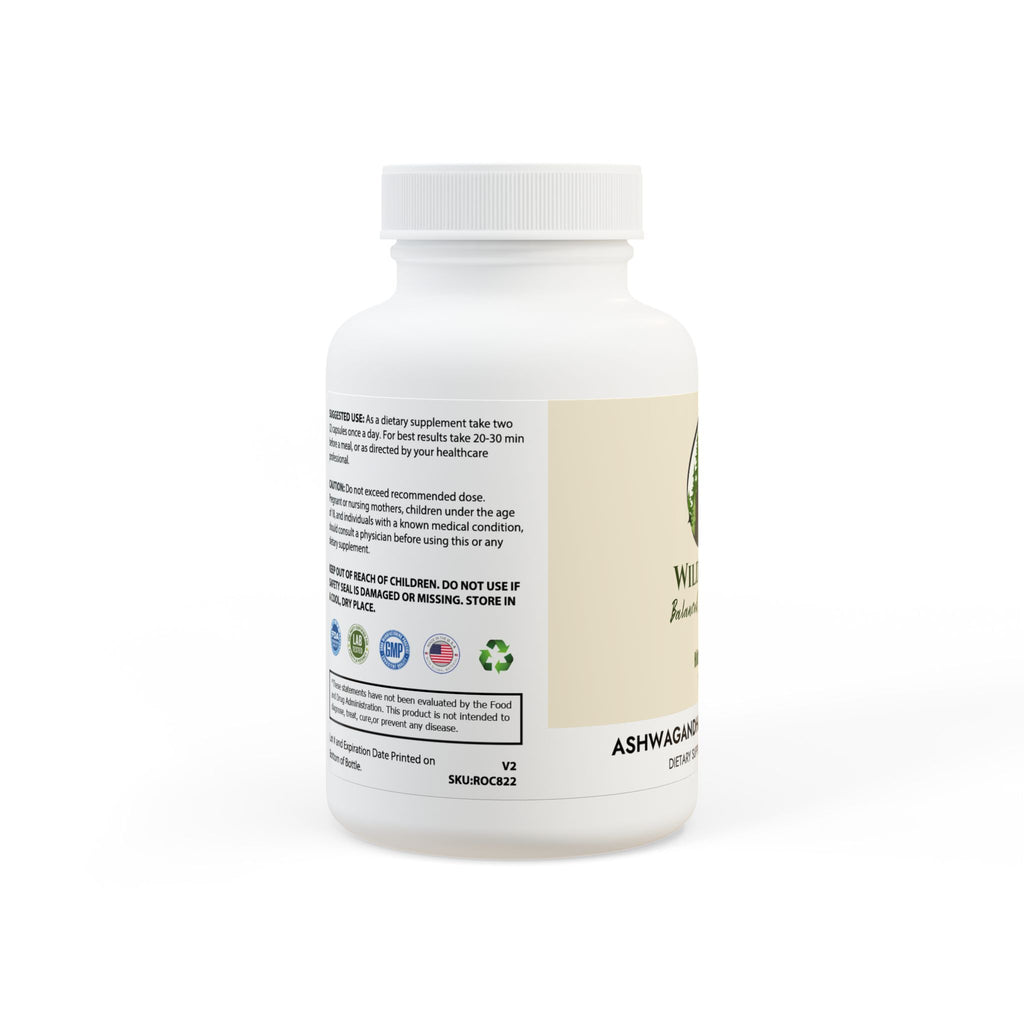 WildBound Ashwagandha and Black Pepper Supplement (60 capsules) - Hidden Realm Essentials