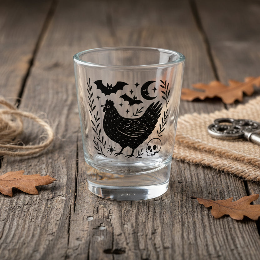 Midnight Coop Shot Glass