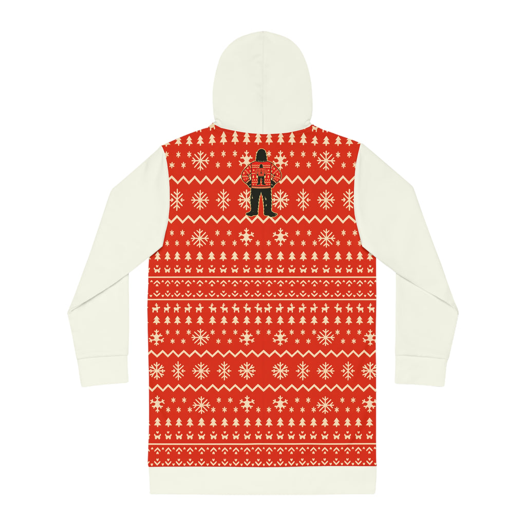 Bigfoots Ugly Christmas Sweater – Women’s Hoodie Dress