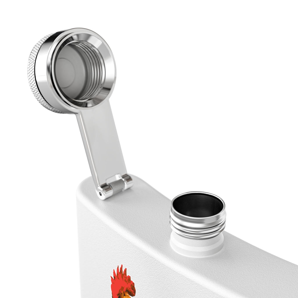 Feather & Fire – The Rooster Stands | Stainless Steel Flask