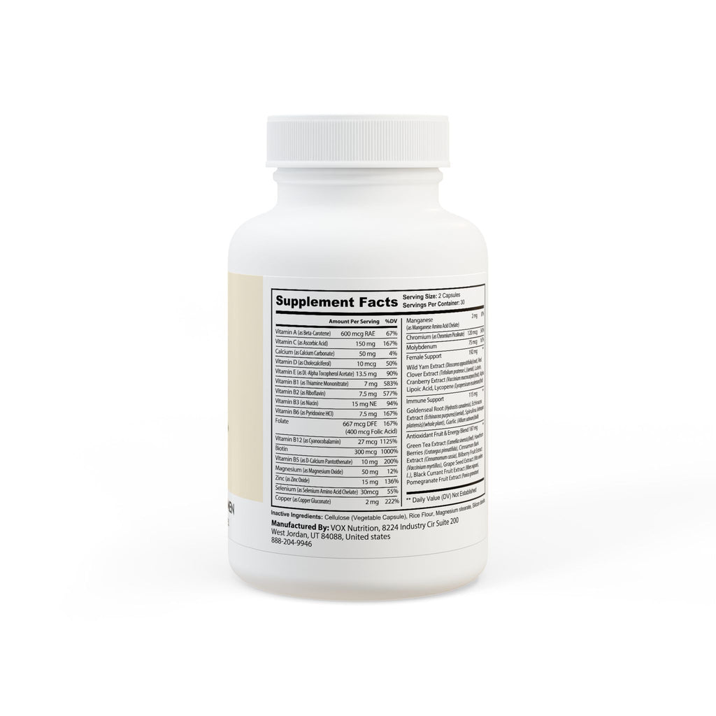 WildBound Multivitamin for Women Supplement (60 Capsules) - Hidden Realm Essentials