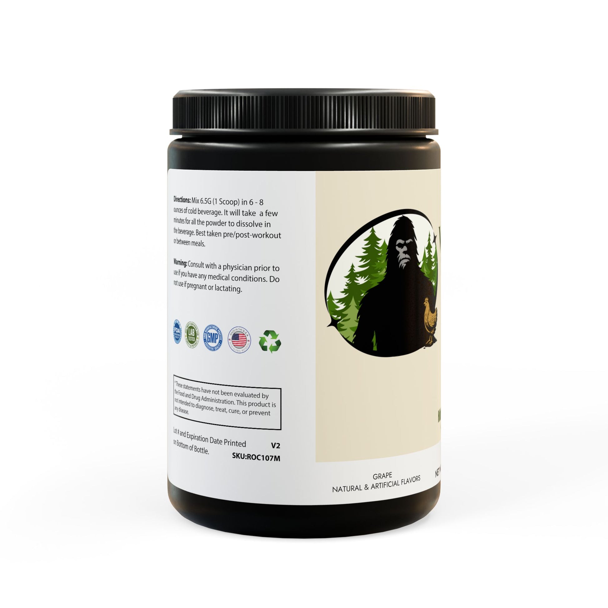 WildBound BCAA Supplement, Grape (325g, 11.46oz, 50 servings) - Hidden Realm Essentials
