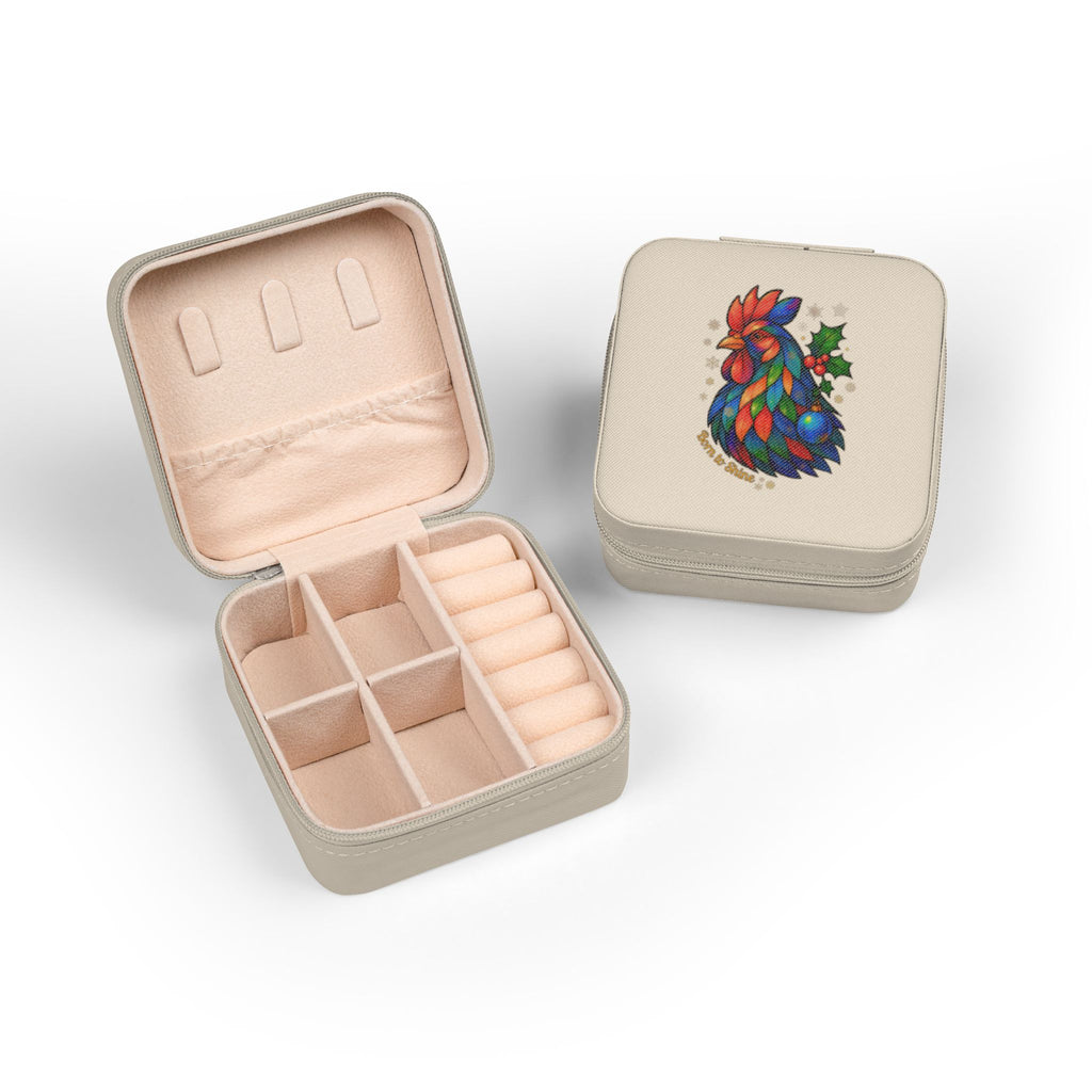 Born to Shine – Holiday Rooster Travel Jewelry Case