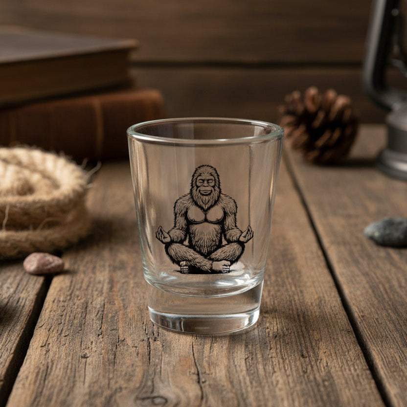 The Zen Squatch Shot Glass
