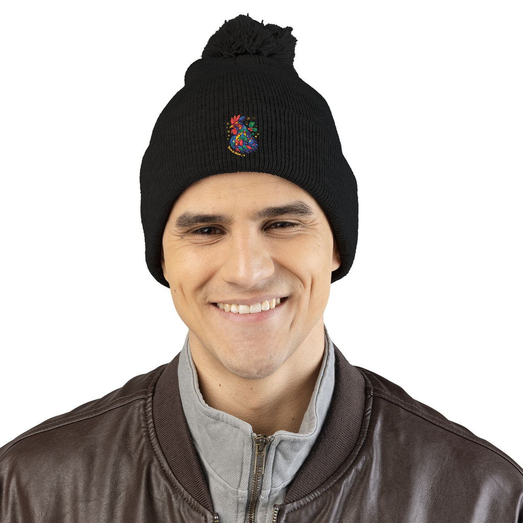Born to Shine – Cozy Pom Knit Beanie