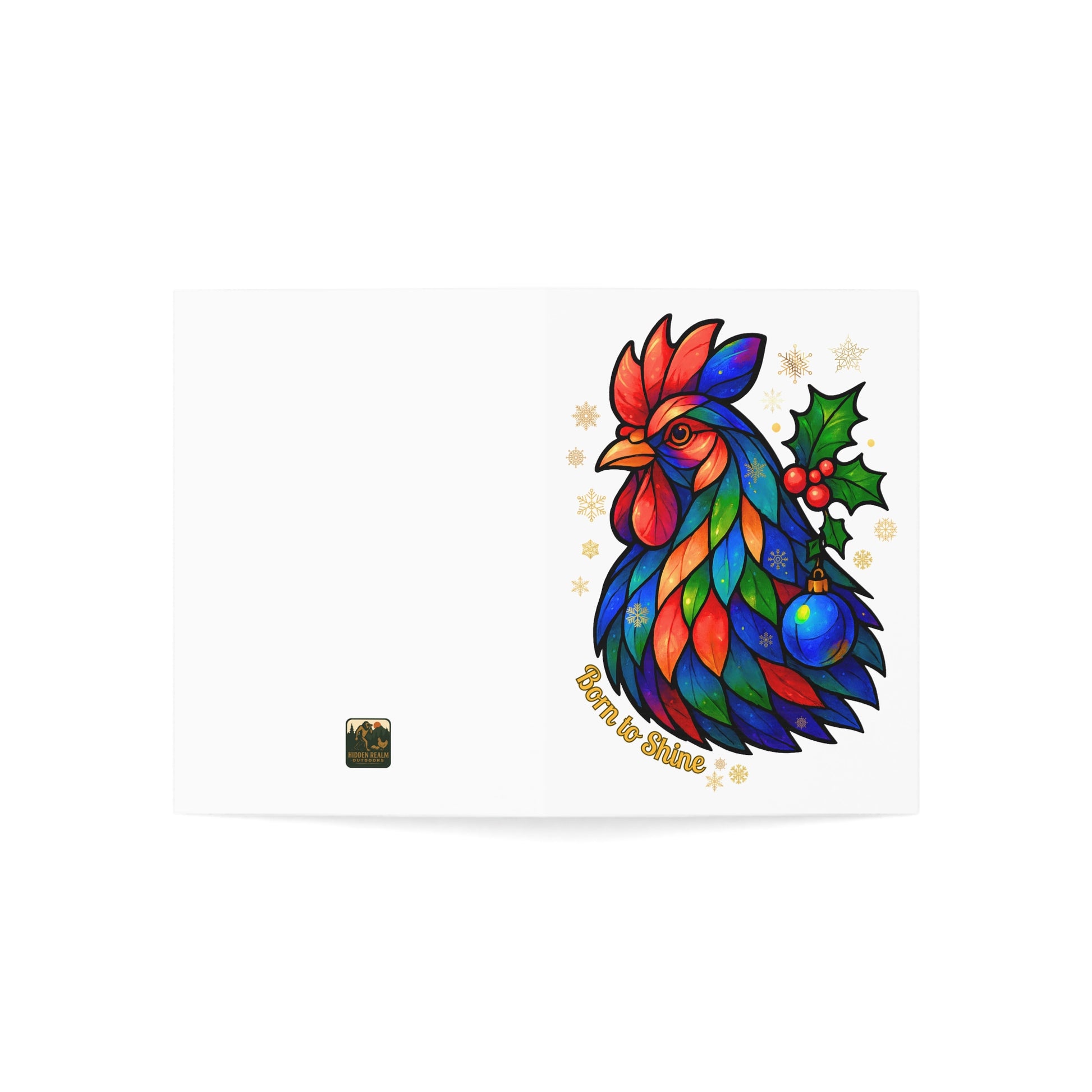 Born to Shine – Legendary Christmas Rooster Card Set