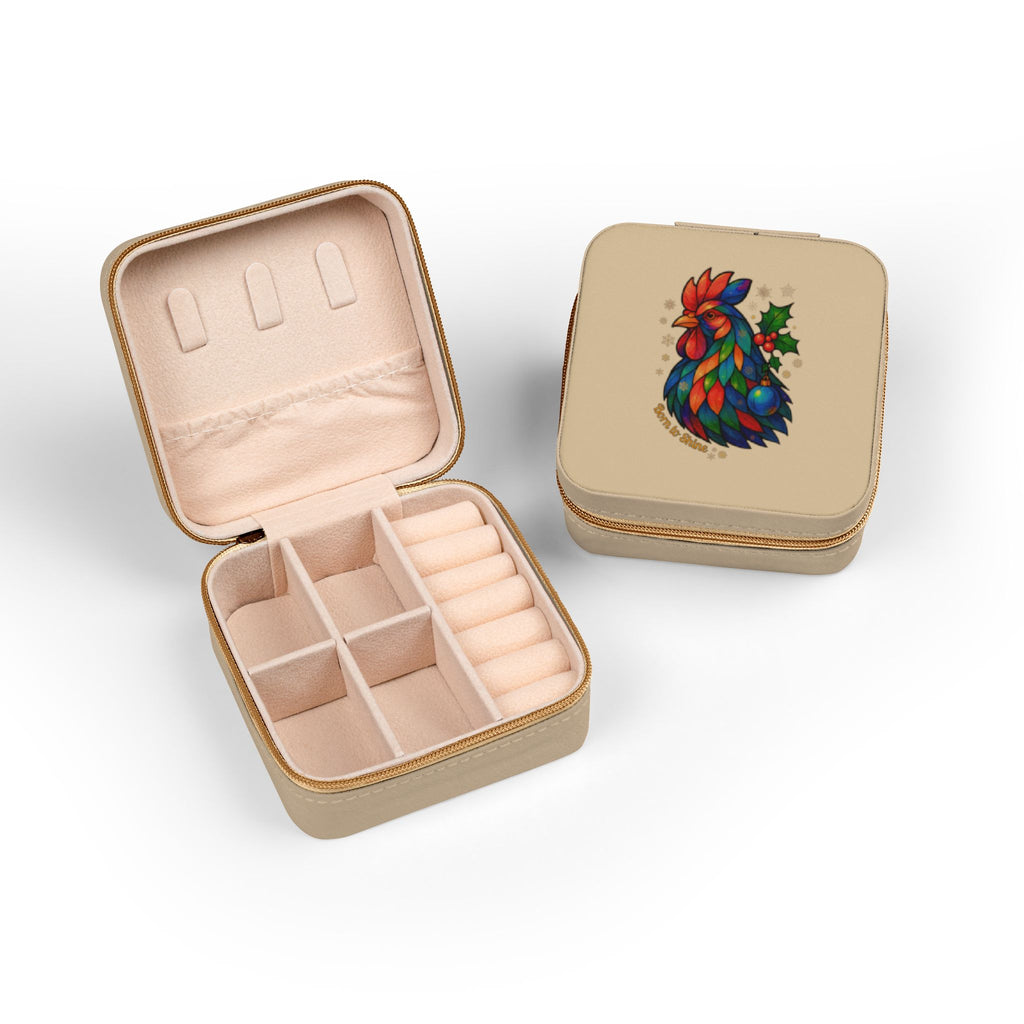 Born to Shine – Holiday Rooster Travel Jewelry Case