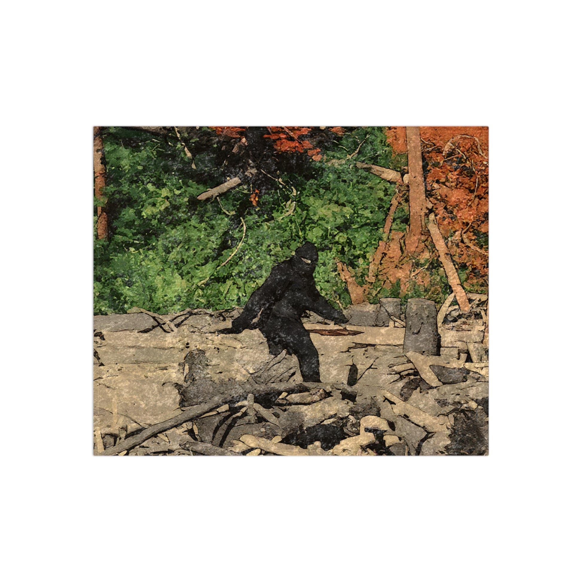 The Legend Lives – Crushed Velvet Forest Throw