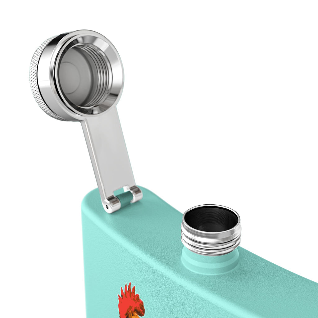 Feather & Fire – The Rooster Stands | Stainless Steel Flask