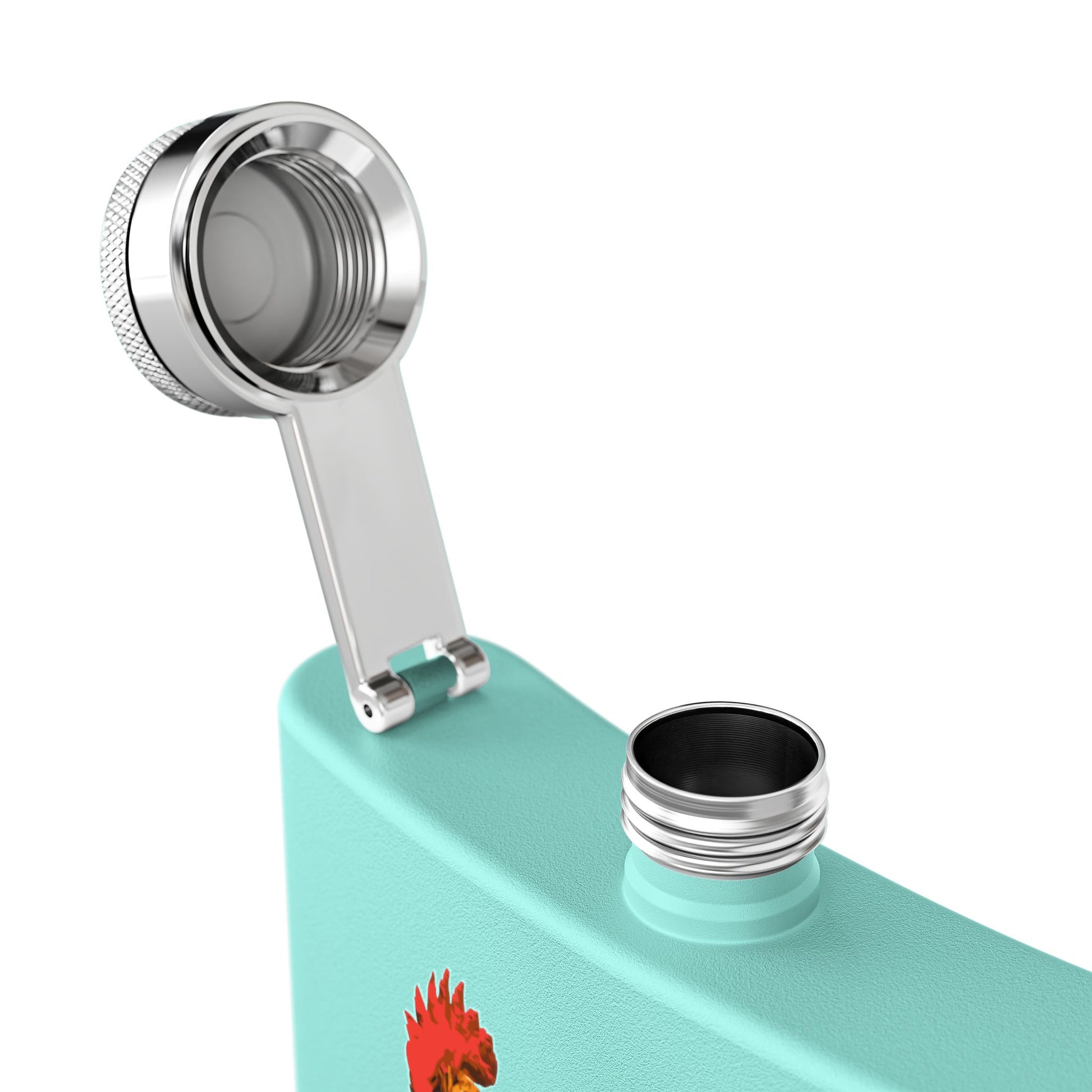 Feather & Fire – The Rooster Stands | Stainless Steel Flask