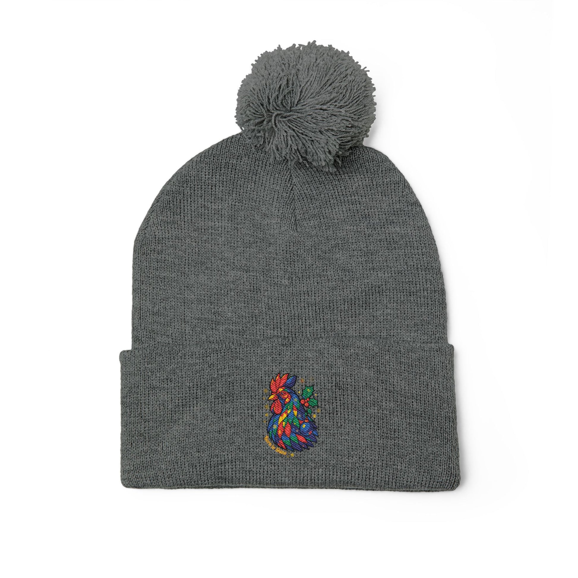 Born to Shine – Cozy Pom Knit Beanie