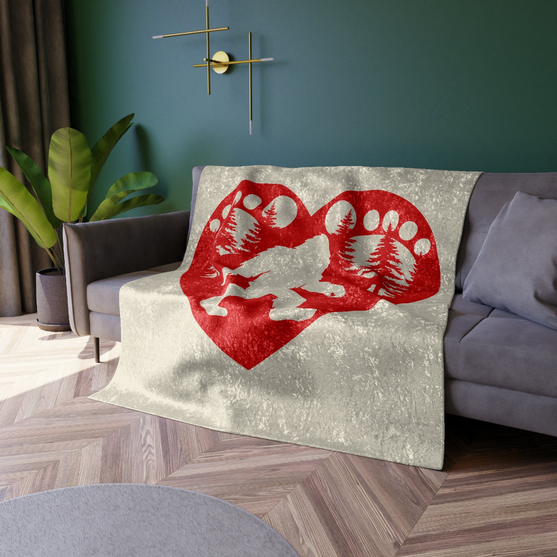 Heart of the Wild – Crushed Velvet Throw Blanket