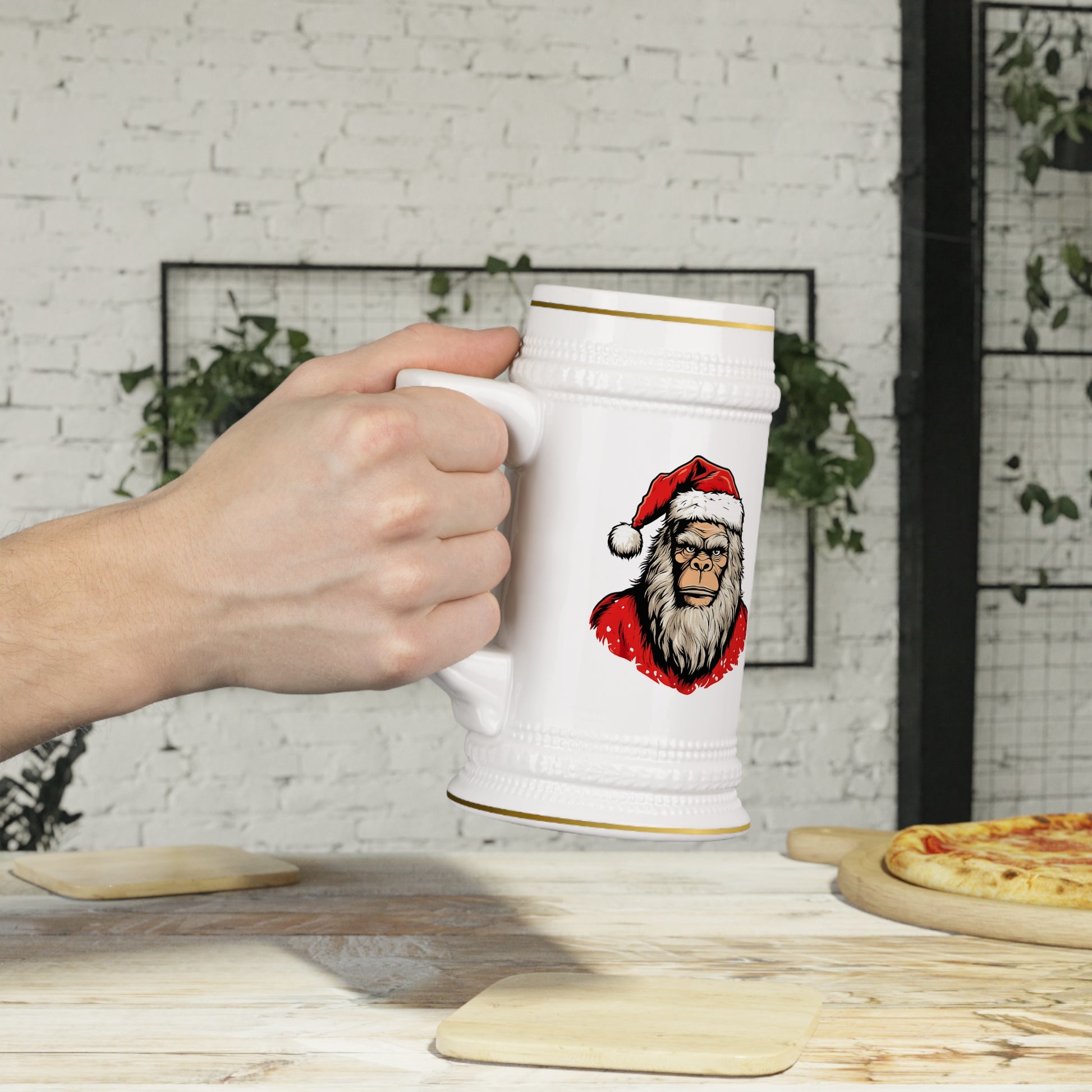 Santa Squatch – Holiday Ceramic Stein