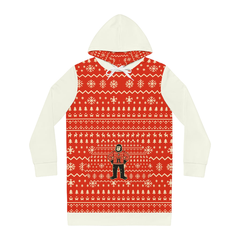 Bigfoots Ugly Christmas Sweater – Women’s Hoodie Dress