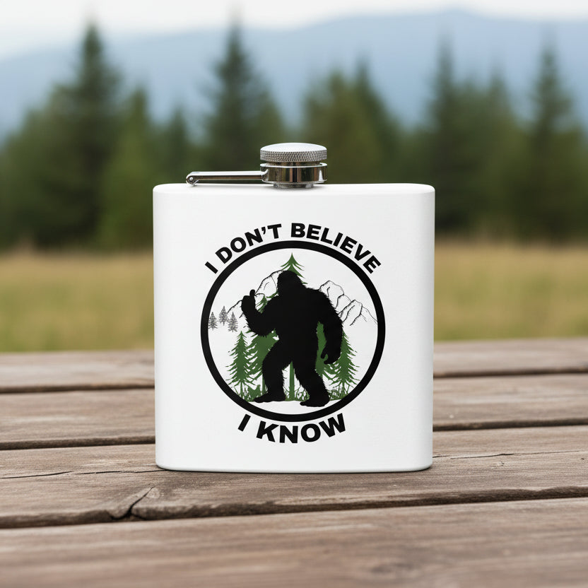I Don’t Believe Stainless Steel Flask